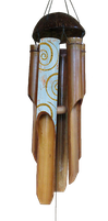 Bamboo windshime lightbluewash/gold spiral. Art.code:BW016-1-30 size 11x11x45cm-Price FOB 1,25 usd (Exwork 14.500 IDR). BW016-1-40 size 12x12x55cm-Price 1,80 usd (Exwork 19.500 IDR). BW016-1-50 size 15x15x65cm-Price 2,15 usd (Exwork 23.000 IDR). 