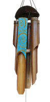Bamboo windshime bluewash/gold spiral. Art.code:BW016-11-30 size 11x11x45cm-Price FOB 1,25 usd (Exwork 14.500 IDR). BW016-11-40 size 12x12x55cm-Price 1,80 usd (Exwork 19.500 IDR). BW016-11-50 size 15x15x65cm-Price 2,15 usd (Exwork 23.000 IDR). 