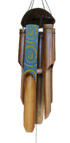 Bamboo windshime darkbluewash/gold spiral. Art.code:BW016-19-30 size 11x11x45cm-Price FOB 1,25 usd (Exwork 14.500 IDR). BW016-19-40 size 12x12x55cm-Price 1,80 usd (Exwork 19.500 IDR). BW016-19-50 size 15x15x65cm-Price 2,15 usd (Exwork 23.000 IDR). 