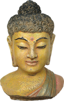 Head Buddha in cement. Size H29, L20, W17 cm. Price Exwork 66.000 IDR. Price FOB 5,35 usd excl packing. Order code CP010.