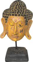 Buddha Head on stand in cement. Size H22, L22, W13 cm. Price Exwork 46.250 IDR. Price FOB 3,75 usd excl packing. Order code CP019.
