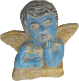 Blue Angel in cement. Size H15, W 18 cm. Price Exwork 42.000 IDR. Price FOB 3,15 usd excl packing. Order code CP043.