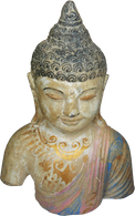 Buddha Torso in cement. Size H21, L14, W8 cm. Price Exwork 48.000 IDR. Price FOB 3,60 usd excl packing. Order code CP013.