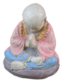 Praying Monk in cement, Size H10, L8, W7 cm. Price Exwork 26.000 IDR. Price FOB 1,90 usd excl packing, art. code: CP122.