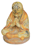 Praying Monk in cement. Size H20, L17, W14 cm. Price Exwork 50.600 IDR. Price FOB 3,90 usd excl packing. Order code CP053.