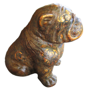 Bulldog in cement. Size H40, L45, W30 cm. Price Exwork 288.000 IDR. Price FOB 23,80 usd incl packing wooden crate. Order code ZCA005.