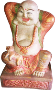 Happy Buddha. Size H30cm. Price Exwork 83.750 IDR. Price FOB 6,75 usd excl packing. Order code CP073.