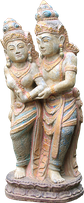 Rama Shita in cement. Size H60, L25, W16 cm. Price Exwork 311.000 IDR. Price FOB 24,00 usd incl packing wooden crate. Order code CP085.