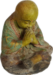 Praying Monk in cement. Size H20, L17, W14 cm. Price Exwork 50.400 IDR. Price FOB 3,90 usd excl packing. Order code CP119.