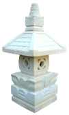 Garden Lantern Lavastone GL06. Size H78cm, L35cm, W35cm. 