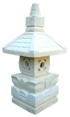 Garden Lantern Lavastone GL06. Size H78cm, L35cm, W35cm. 