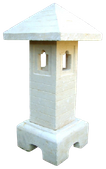 Garden Lantern Lavastone GL07. Size H75cm, L35cm, W35cm. 
