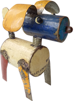 Recycle metal dog 2. Art. code: ZRM002. Size H35, L30, W23 cm. Price FOB 17,50.