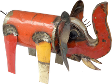Recycle metal elephant. Art. code: ZRM006. Size H25, L36, W25 cm. Price FOB 17,50 usd.