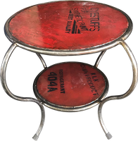 Irion leg table drum. Art.code ZRM037. Size H57, L70, W70 cm.