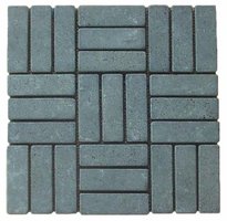 Parquet Mosaic 3 x 9.75cm Black Lava stone – Order code: PAM2-01A 