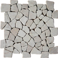 Puzzle Mosaic Interlock White Marble – Order code: PZMI-04-4side