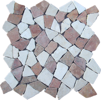 Puzzle Mosaic Red/White Marble – Order code: PZMI-11-W
