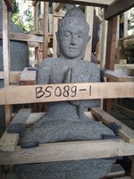 Sitting Buddha Meditation. Natural stone (Basanite). Size: H60, L36, W27 cm. Art. code BS089. Price Exwork 40,00 usd, Price FOB 44,00 usd. Port Semarang Indonesia.