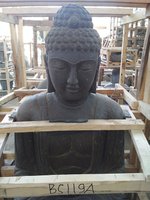 Sitting Buddha Japan antique. Natural Stone (Basanite). Size: H125, L70, W55 cm. Art. code BS119A. Price Exwork 143,00 usd, Price FOB 169,00 usd. Port Semarang Indonesia.