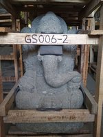 Sitting Ganesha. Natural Stone (Basanite). Size: H60, L30, W35 cm. Art. code GS006. Price Exwork 44,00 usd, Price FOB 48,50 usd. Port Semarang Indonesia.