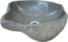 Washbasin riverstone. Size Medium aprox. 50x40x15 cm. Code WRM. Price FOB 28 usd.