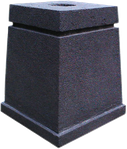 Stone stand for flag. Made in black lavastone. Ordercode: StandFlag2. Size H30W25L25cm. Price FOB 21,15 usd incl packing wooden crate and coated stone. Price Exwork 272.500 IDR.  Art. code: Standflag2N is stand without coating 20,65 usd. Price Exwork 265.000 IDR.