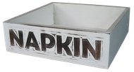 Wooden box (MDF)1626– size H5,5cm, L18,5cm, W18,5cm. Text on 2 sides. 