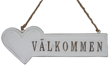 Wooden sign (MDF) “WELCOME” 1643—Size H10cm, L28cm, W1cm. 
