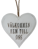 Wooden Heart (MDF) “WELCOME HOME TO US” 1646.- Size H20cm, L20cm, W1cm. 