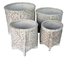 Bamboo basket Set of 4pcs. Art. Code WW003. Size baskets: 33x33x34, 31x31x29, 25.5x25.5x26.5, 21x21x24.5cm.