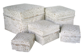 Bamboo Ceremony basket. Art. Code WW001. Size baskets: 20x20x17, 23x23x19, 28x28x23, 35x35x33, 42x42x38cm. Set of 5pcs