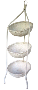 Bamboo basket Three level. Art. Code WW005. Size basket: H135cm, L40cm, Depth 53cm, (diameter basket 38cm).