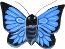 Magnet animal wood butterfly blue. Art. code ZM023. Size L 8 cm H 6 cm. Price FOB 0,28 usd. Art. code ZM027. Size L 9 cm, H 7 cm. Price FOB 0,33 usd.