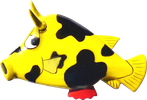 Art. code ZM022. Magnet animal wood cowfish. Size L 7,5 cm H 5,5 cm. Price FOB 0,30 usd.