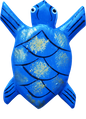 Art. code ZM008. Magnet animal wood turtle blue. Size L 7 cm H 5 cm. Price FOB 0,28 usd.
