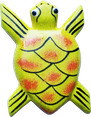 Art. code ZM009. Magnet animal wood turtle yellow. Size L 7 cm H 5 cm. Price FOB 0,28 usd.